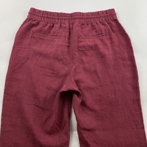 Athleta Wine Linen Cabo Jogger Pant 6 - Picture 4 of 6